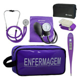 Kit Enfermagem Aparelho Pressao Esteto Duplo