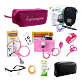 Kit Enfermagem Com Estetoscópio Duplo Rappaport Luxo