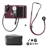 Kit Enfermagem Esfigmo + Esteto Rappaport Duplo + Estojo