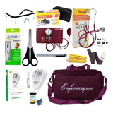 Kit Enfermagem Rosa Premium Com Medidor