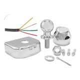 Kit Engate Carretinha Bola Capa Aço Inox Tomada Cromada 6 P