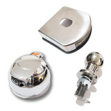 Kit Engate Cromado Bola Inox Capa Inox E Tomada De Alumínio