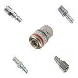 Kit Engate Rápido Com Conexões P/ Ar (engate,espigão,pinos)