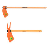 Kit Enxadinha + Sancho Duas Pontas C/cabo 60cm Para Jardim