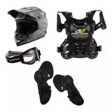 Kit Equipamento Trilha Motocross De Criança Modelo Infantil