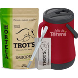Kit Erva Tereré Trots + Garrafa Térmica + Copo E Bomba Inox