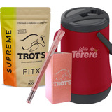 Kit Erva Tereré Trots + Garrafa Térmica + Copo E Bomba Inox