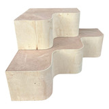 Kit Escada Orgânica P E G Mdf E Pinus Decoração Festas