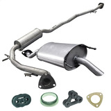 Kit Escapamento Abafador+ Traseiro Honda Fit 1.4 1.5 03 A 09