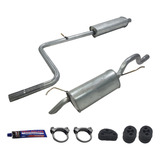 Kit Escapamento Silencioso Palio 1.0 8v Mpi Fire 96 Á 2004