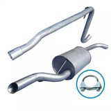Kit Escapamento Tubo + Traseiro Gol 1.0 8v G5 2009 A 2017