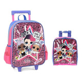 Kit Escolar Lol Mochila De Rodinha + Lancheira