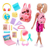 Kit Escolar P/ Boneca Barbie Miniatura