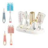 Kit Escorredor + Escova De Limpar Mamadeira E Copos 