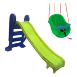 Kit Escorregador Medio + Balanço Bebe Playground Infantil