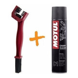 Kit Escova Limpeza Corrente Moto Mais Motul Chain Clean C1
