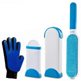 Kit Escova Mágica Tira Pelos Cães Gatos + Luva Pet 533/ 763
