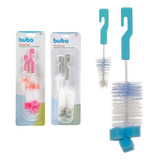 Kit Escova Para Mamadeira Limpador Com Esponja Limpeza Buba