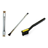 Kit Escova Pincel Anti Estática Fluxo Esd Limpeza Placa Bga