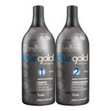 Kit Escova Progressiva Salvatore Blue Gold Premium 1 Litro