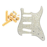 Kit Escudo Fender Sss Guitarra Stratocaster + Capas + Knobs.