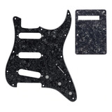 Kit Escudo Perolado Sss P/ Guitarra Stratocaster Com Placa