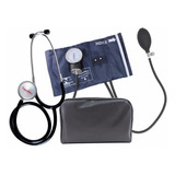 Kit Esfigmomanômetro Aparelho Pressão Botão + Estetoscopio 