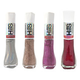 Kit Esmalte Hits Holografico Premium 5free 4 Cores