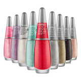 Kit Esmalte Impala C/ 9 Coleção Viva Ame E Brilhe Glitter 3d