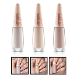 Kit Esmalte Impala Coleção Bailarina 3 Cores Nude Cremoso