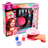 Kit Esmalte Manicure Infantil Com Secador De Unhas