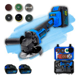 Kit Esmerilhadeira Lixadeira Angular 48v 2 Baterias 25 Peças