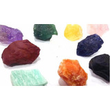 Kit Esotérico Pedras Brutas Do Chakras/10 Cristais Naturais