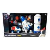 Kit Espacial Astronautas E Espaçonave Brinquedo