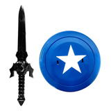 Kit Espada Com Escudo Infantil Azul