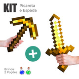 Kit Espada + Picareta Mine Ouro
