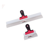 Kit Espatula Aço Inox 20cm E 60cm Drywall Gesso Cortag