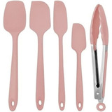 Kit Espátula De Silicone Confeiteiro Pegador Pinça 5 Peças