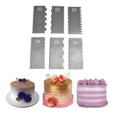 Kit Espatula Para Bolo Textura Decorativa Arte Decorar Inox