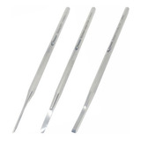 Kit Espátula Unha Encravada C/ 3pcs - 207 , 214 E Formão 254
