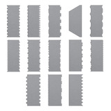 Kit Espátulas De Bolo 20cm 13 Un 26 Modelos Diferentes Inox