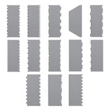 Kit Espátulas De Bolo 20cm 13 Un 26 Modelos Diferentes Inox