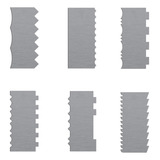 Kit Espátulas De Bolo 6 Uni 12 Modelos Diferentes Em Inox