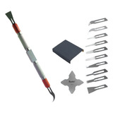 Kit Espátulas Flexivel Remoção De Chip Cpu Smd Bga 10 Lâmina