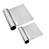 Kit Espátulas Ganache Decorar Bolo Inox 1 De 15 + 1 De 20cm