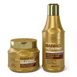 Kit Especial Banho De Verniz Forever Liss Com Shampoo 300ml Máscara 250g