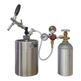 Kit Especial Growler Aço Inox 10l Cilindro Aluminio Reg 2via