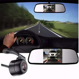 Kit Espelho Retrovisor C/ Tela E Câmera De Ré Estacionamento