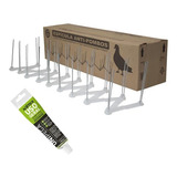 Kit Espículas Anti Pombo 10m Lineares + Silicone Adesivo.