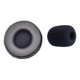 Kit Espuma Almofada Para Intelbras Hsb50 Fone E Microfone